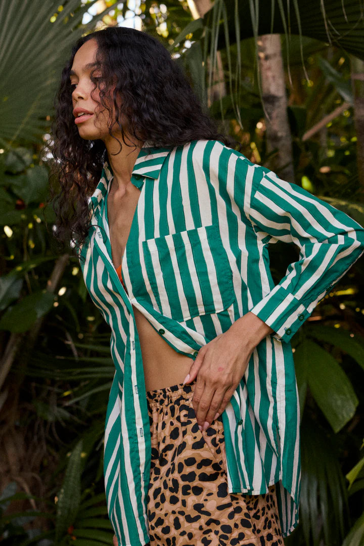Jennifer Shirt | Batkin Stripe Lawn