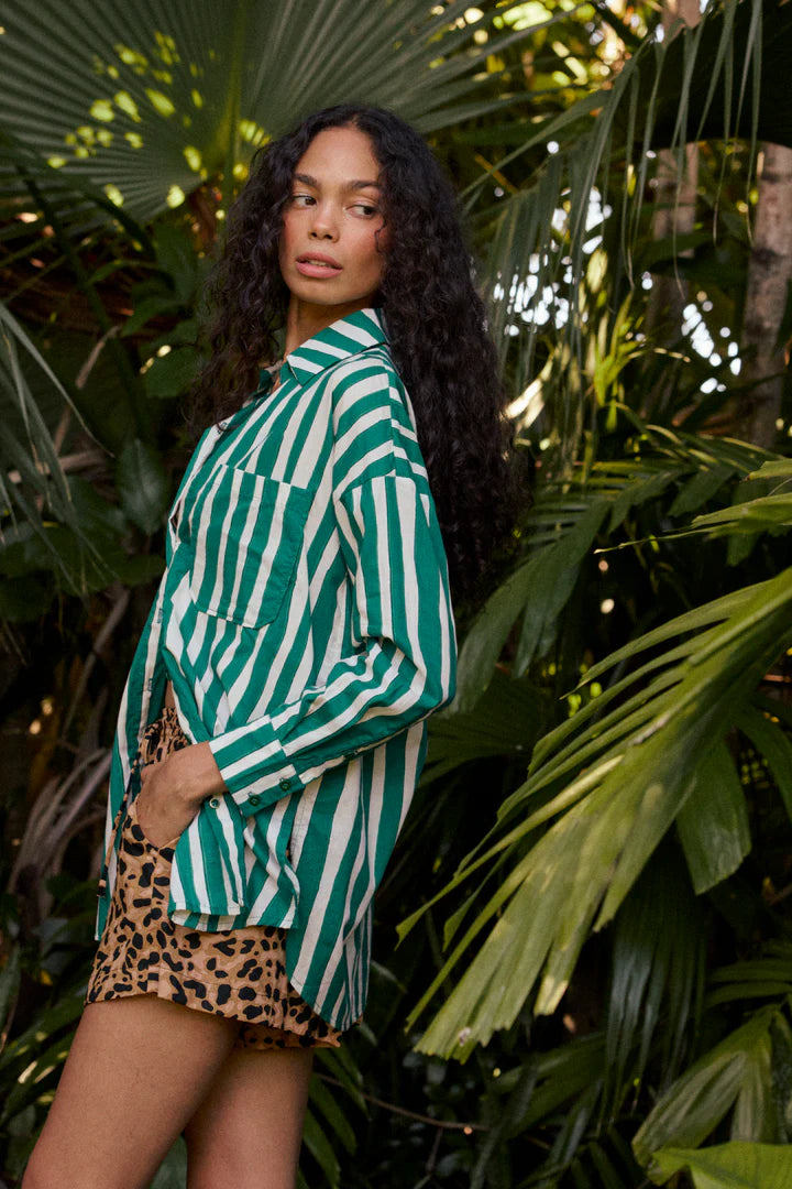 Jennifer Shirt | Batkin Stripe Lawn