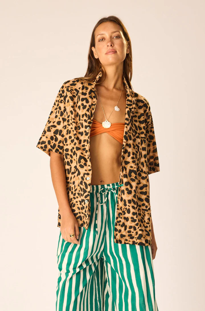 Kevin Shirt | Leopard Cotton