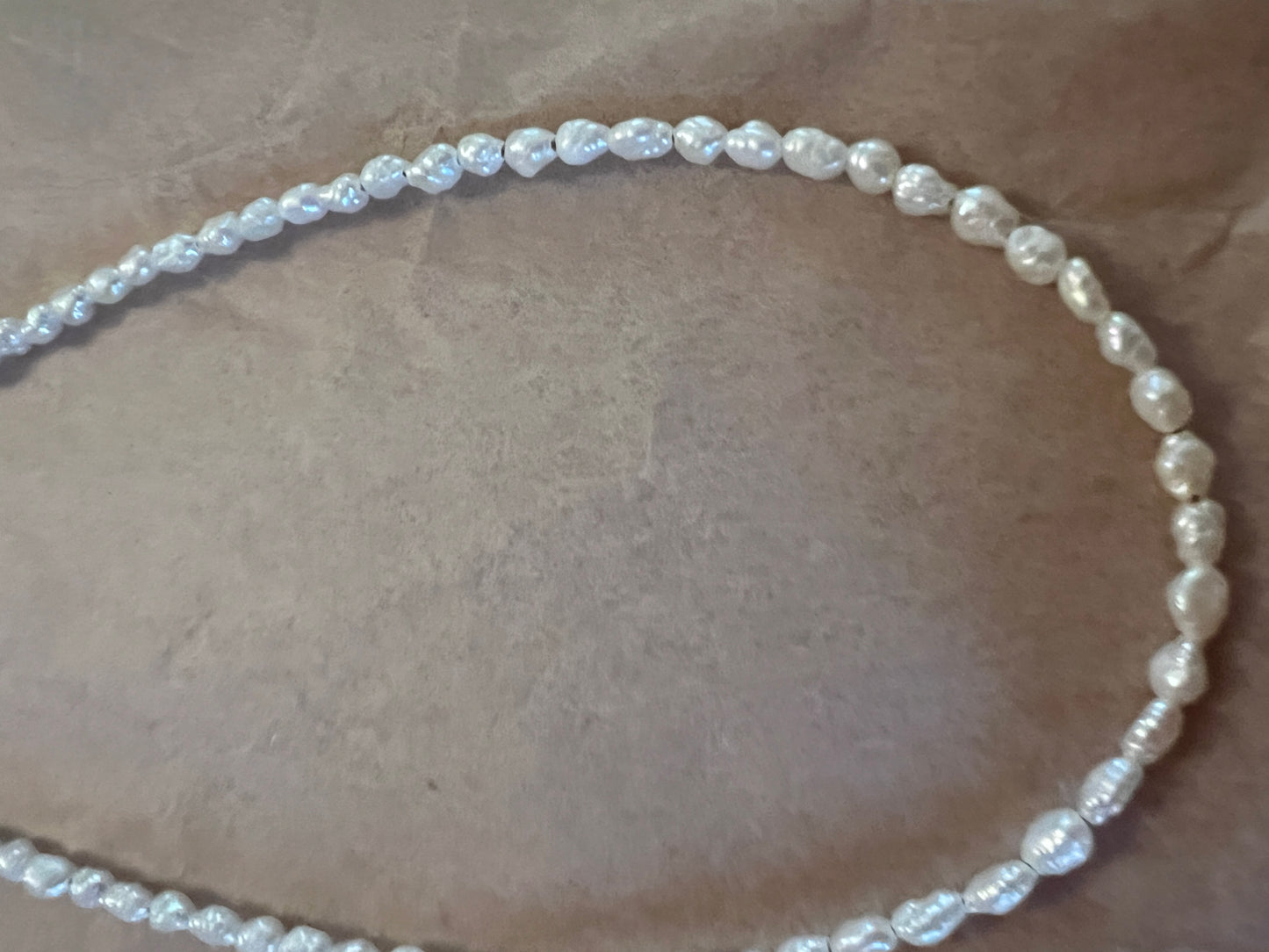 Rice pearl necklace