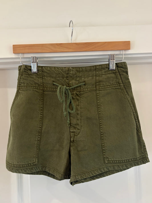 Petra Paper Bag Short | Dark Olive