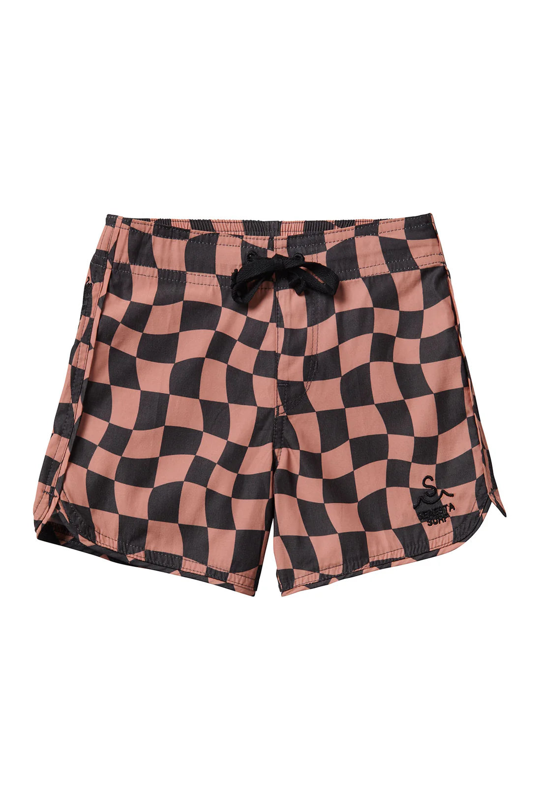 SEAESTA SCALLOP RETRO FLARE BOARDSHORT / WAVY CHECKS / COCOA / BOARDSHORTS