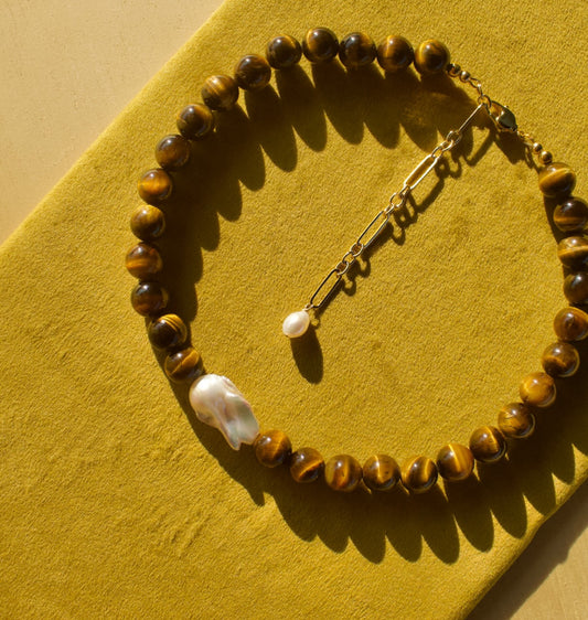 Tiger Eye Baroque Necklace