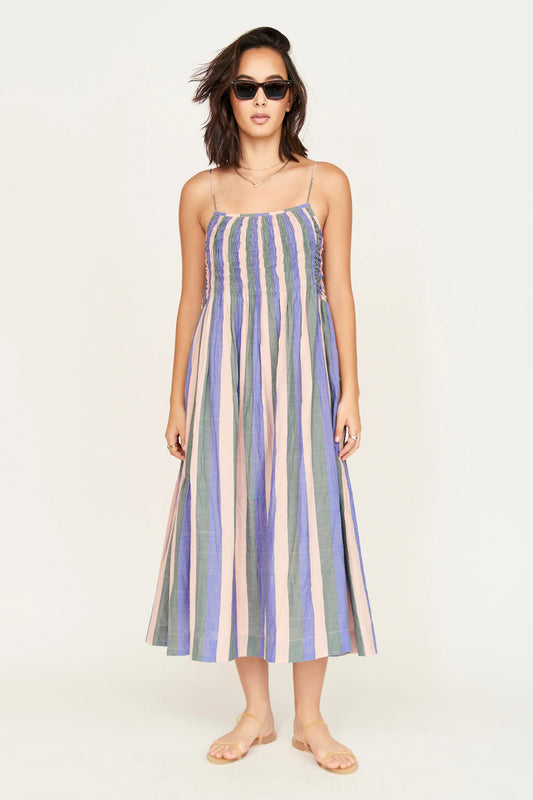 JANEIRO DRESS IN CARNIVAL STRIPE