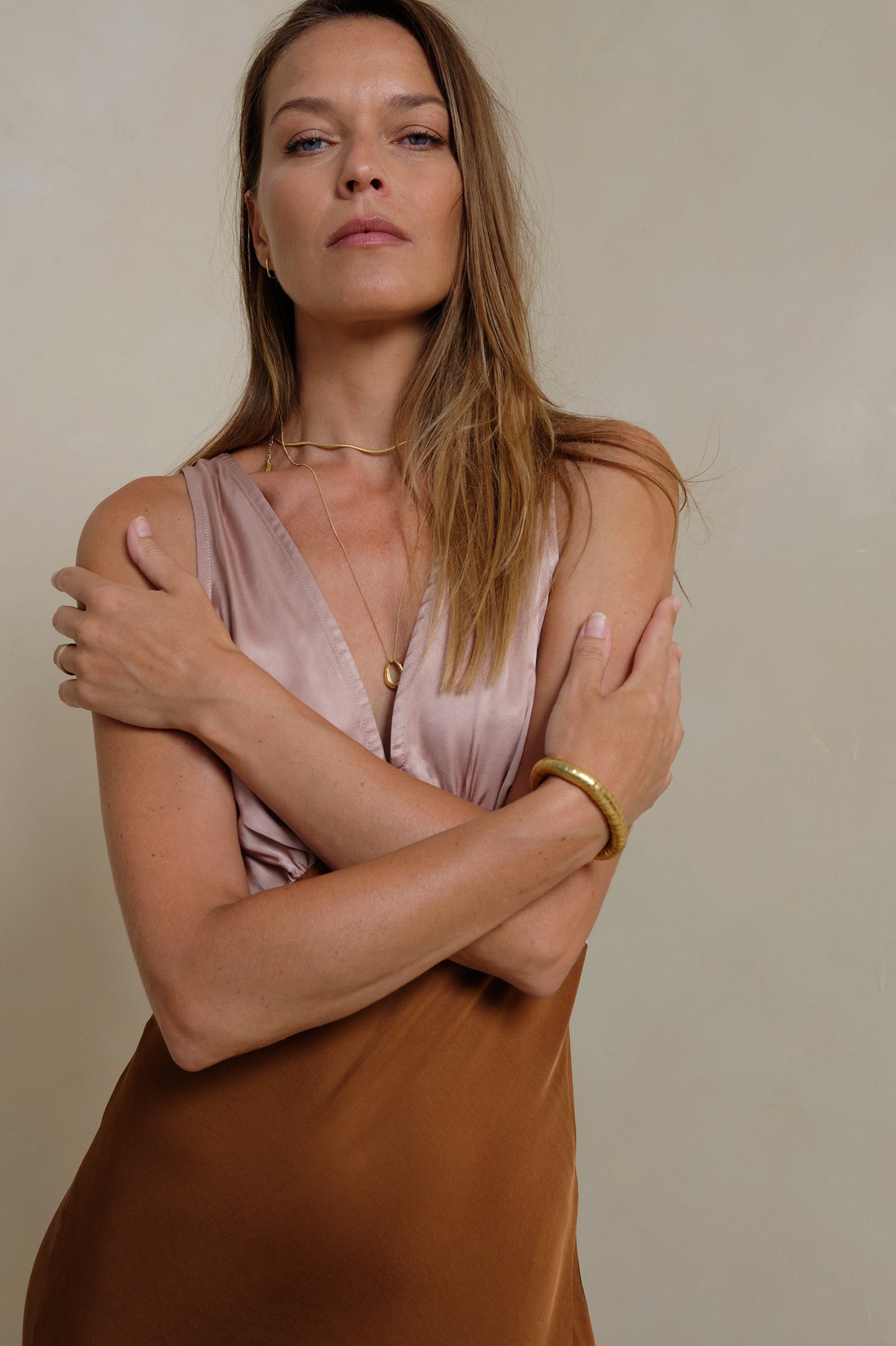 ZANITA DRESS - PATCHWORK Rust/ROSE