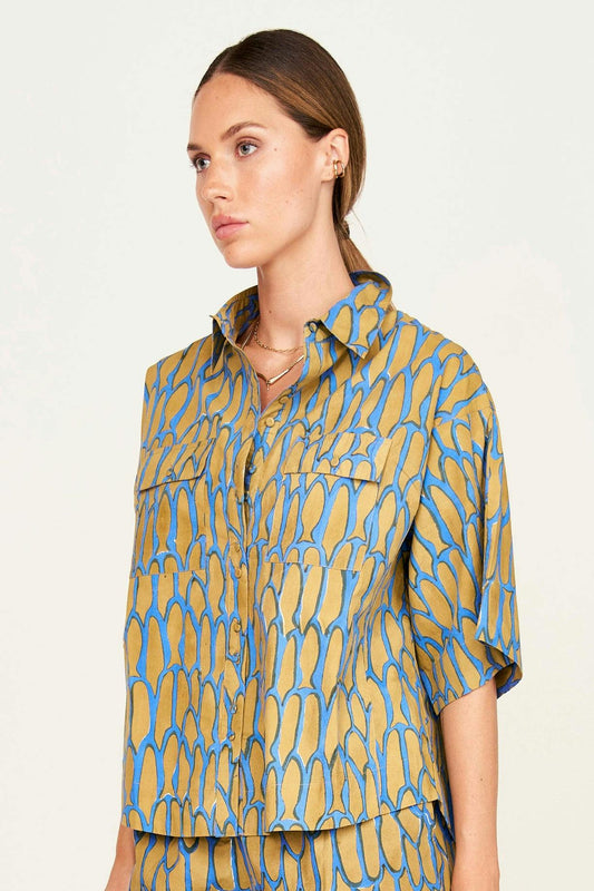 Mirth Kyoto Short Sleeved Top | Bluefish