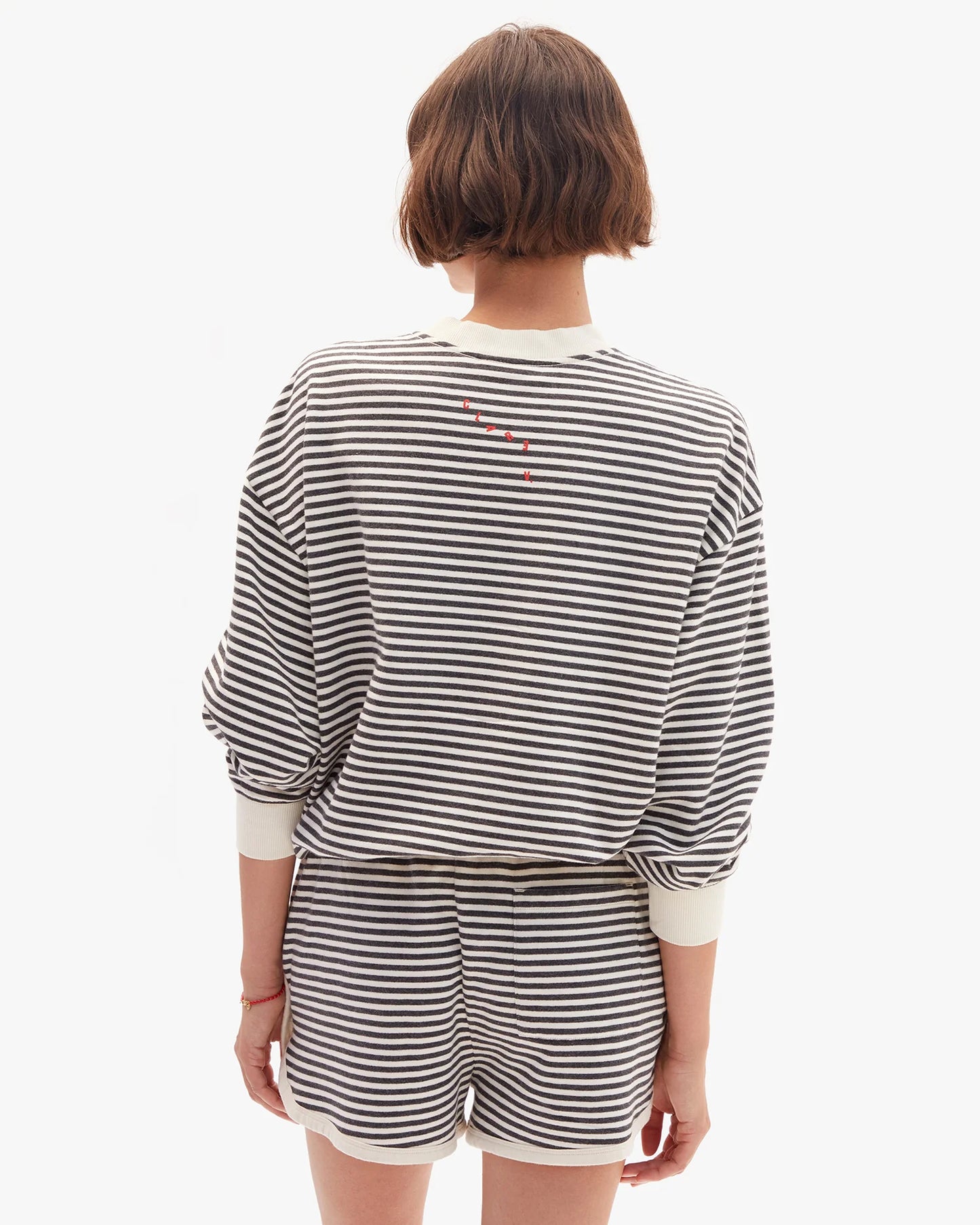 Le Jogging Short | Black/Cream Stripes