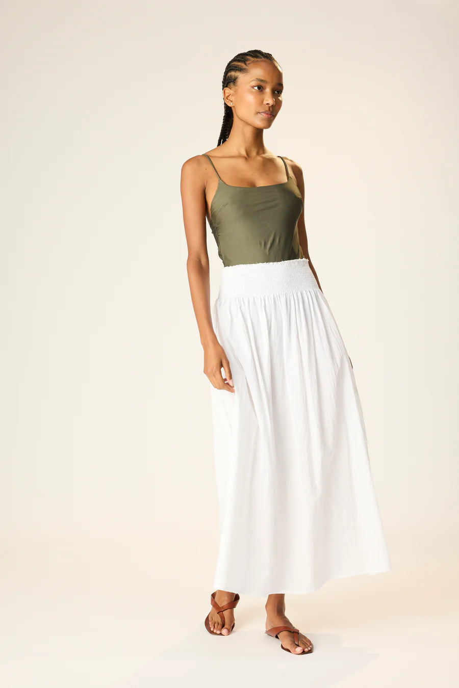 Bella Skirt | Flat White