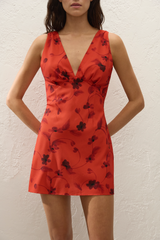 Graciela Mini Dress Pirazzo Floral Rosso