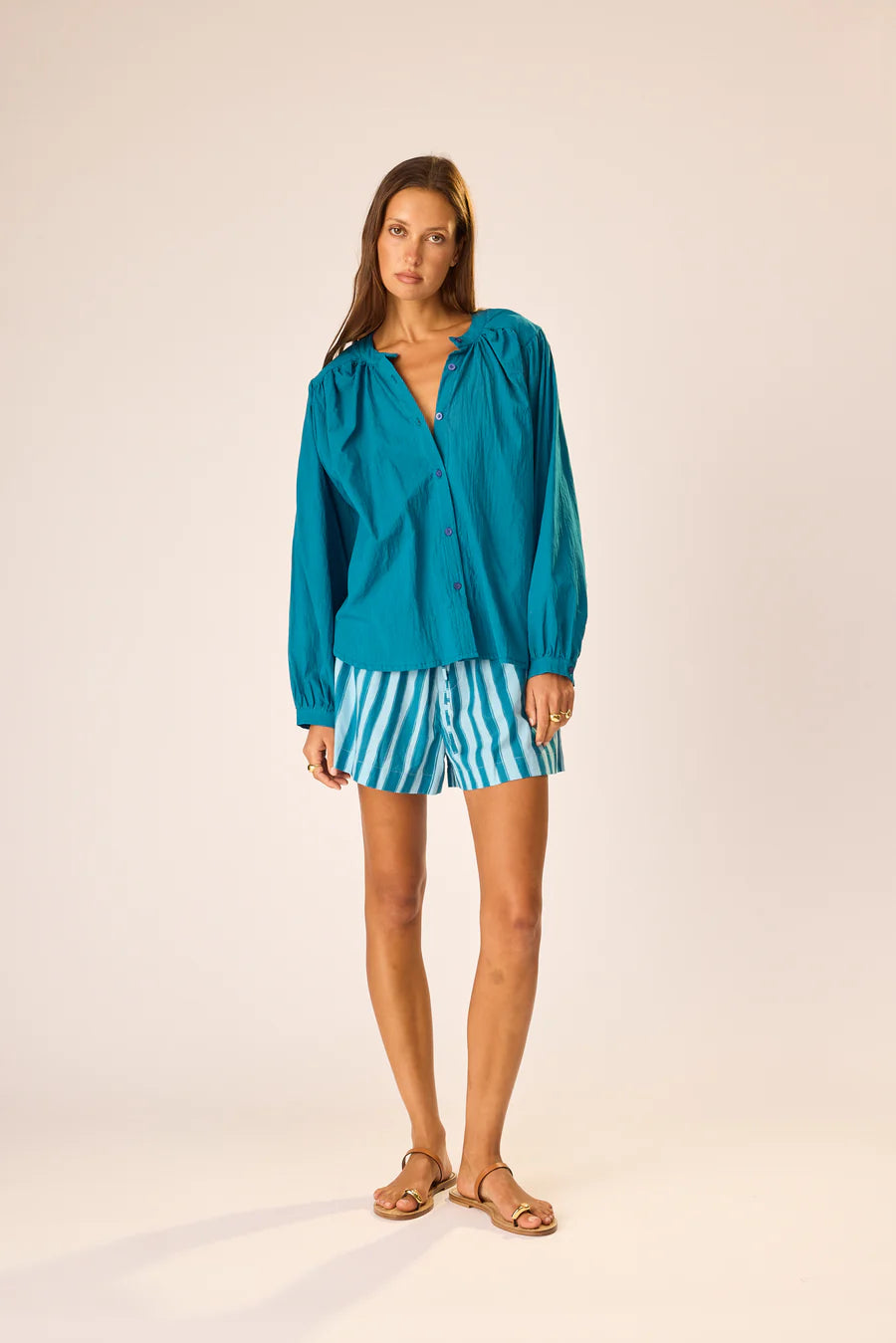 Jasper Short | Pool Batik Stripe