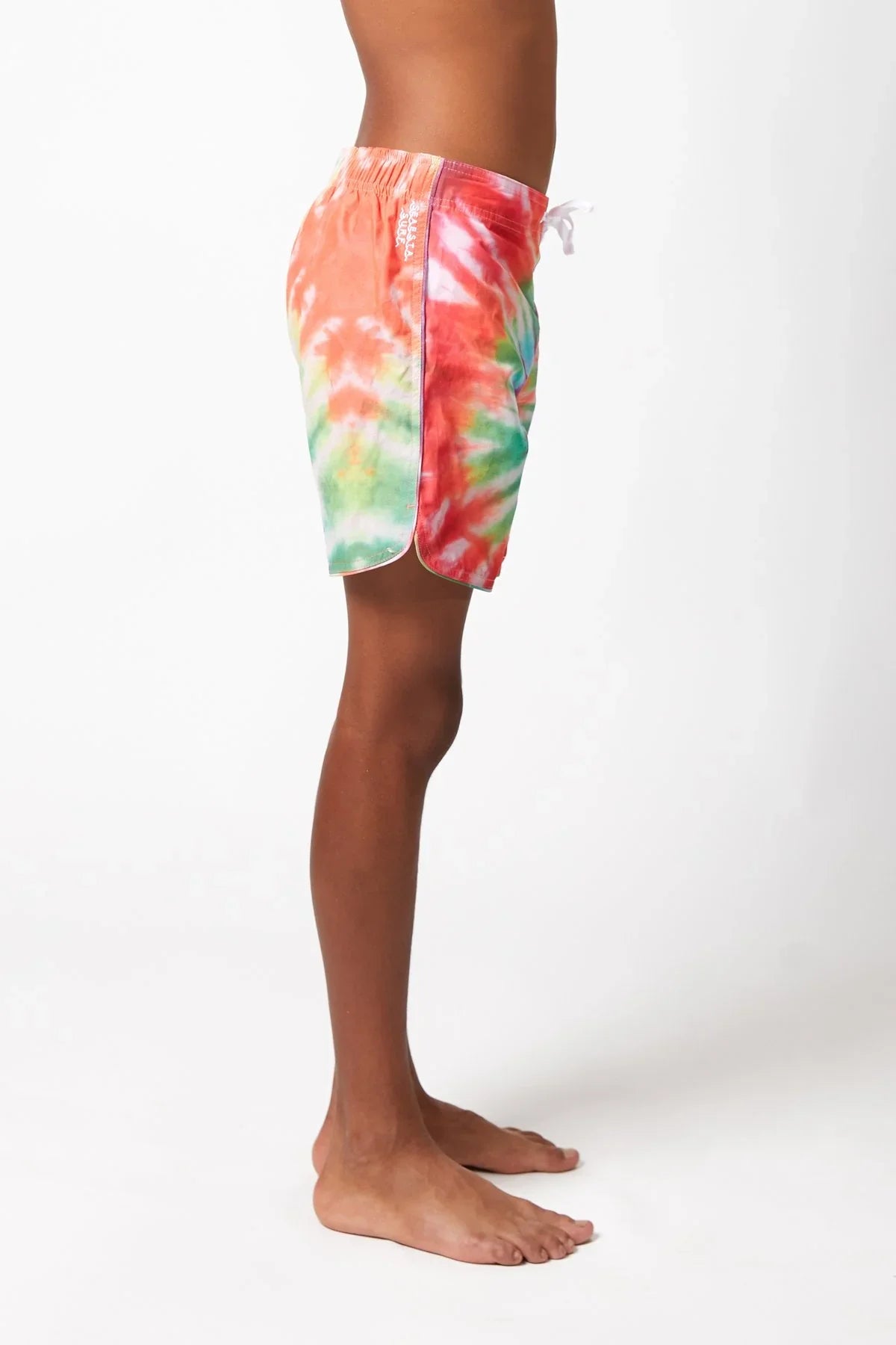SeaestaSurfBoysBoardshorts – ScallopRetroFlare in Sea Ripple Tie Dye