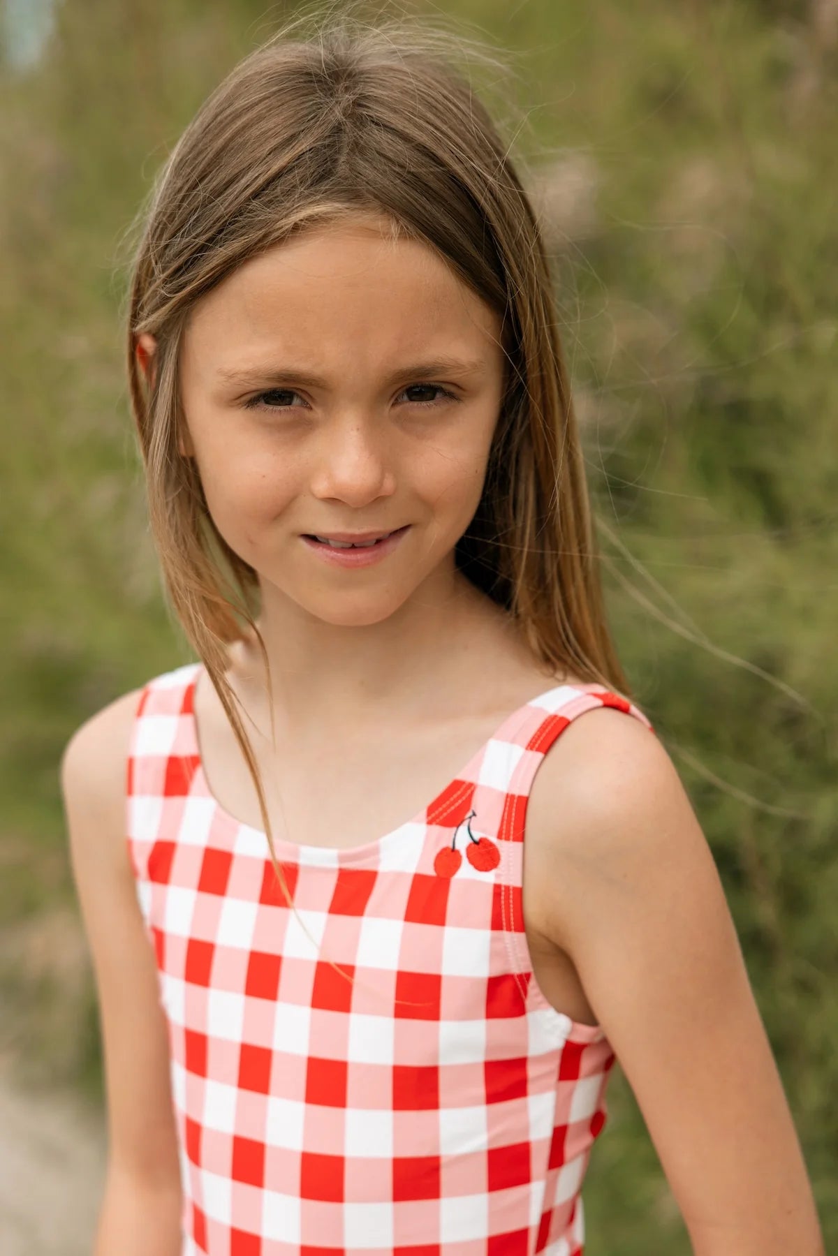 Seaside Gingham One Piece Swimsuit | Cherry