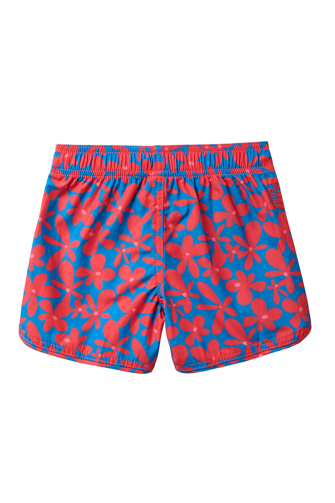 Seaesta Scallop Retro Flare Boardshort | Daisy | Crimson