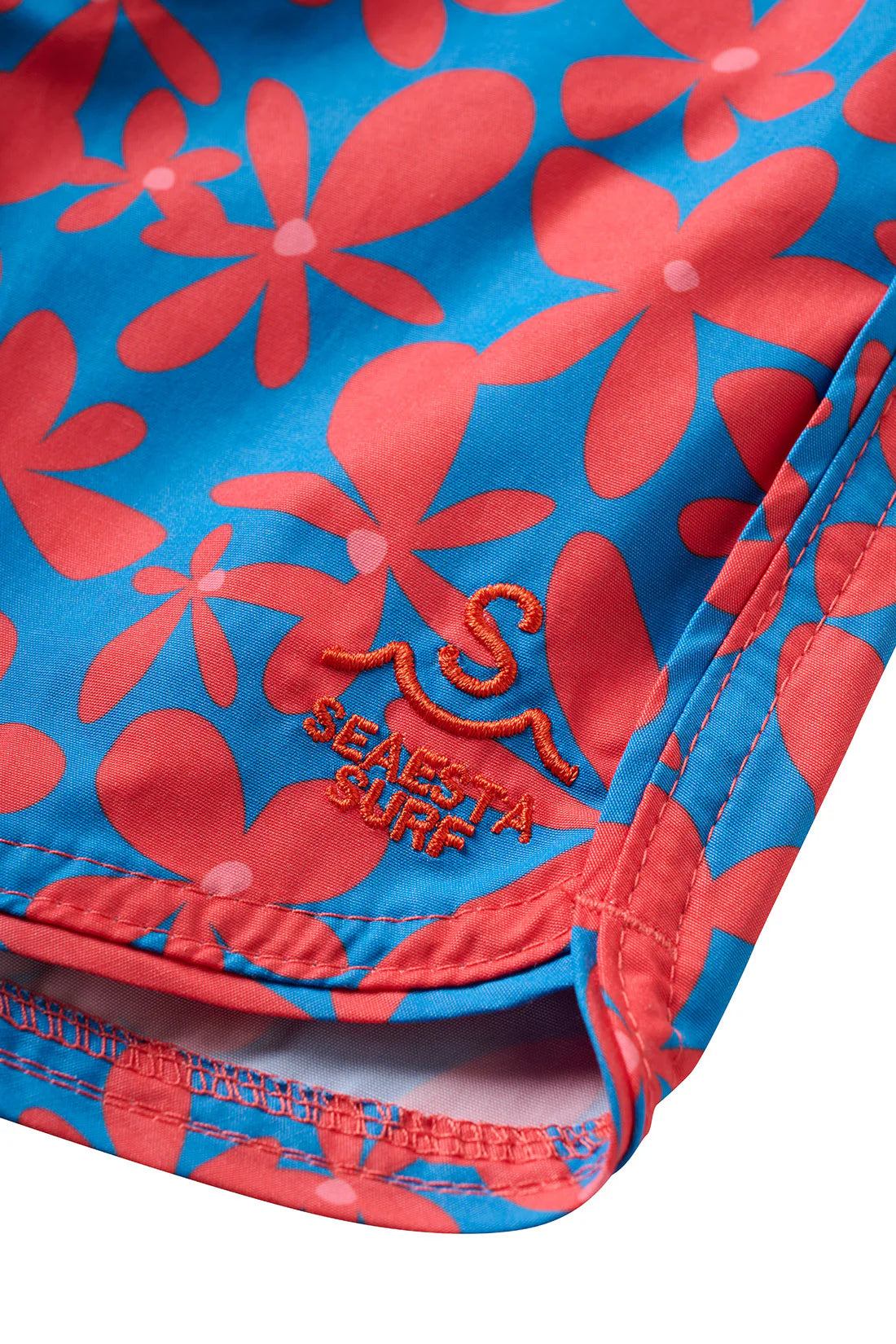 Seaesta Scallop Retro Flare Boardshort | Daisy | Crimson