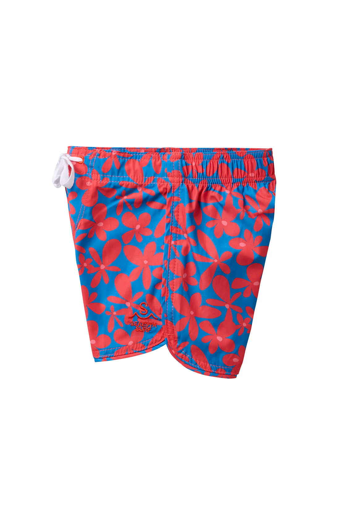Seaesta Scallop Retro Flare Boardshort | Daisy | Crimson