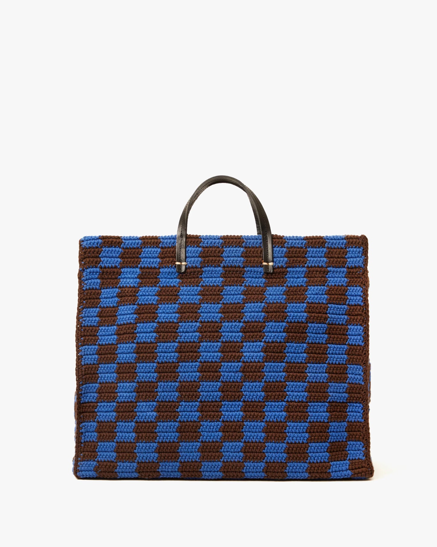 Summer Simple Tote Deep Blue/Chocolate Checker
