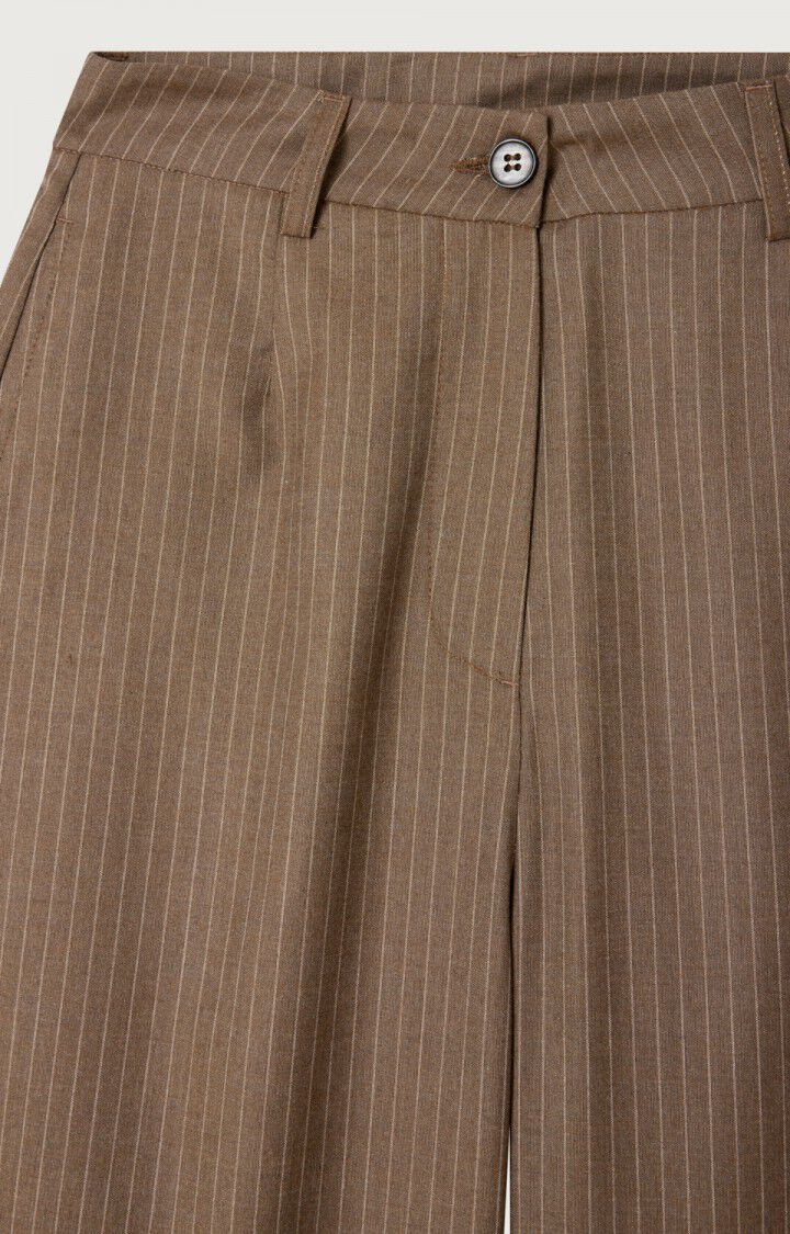 WOMEN'S TROUSERS YROWAY | HEATHERED ASH BROWN STRIPES