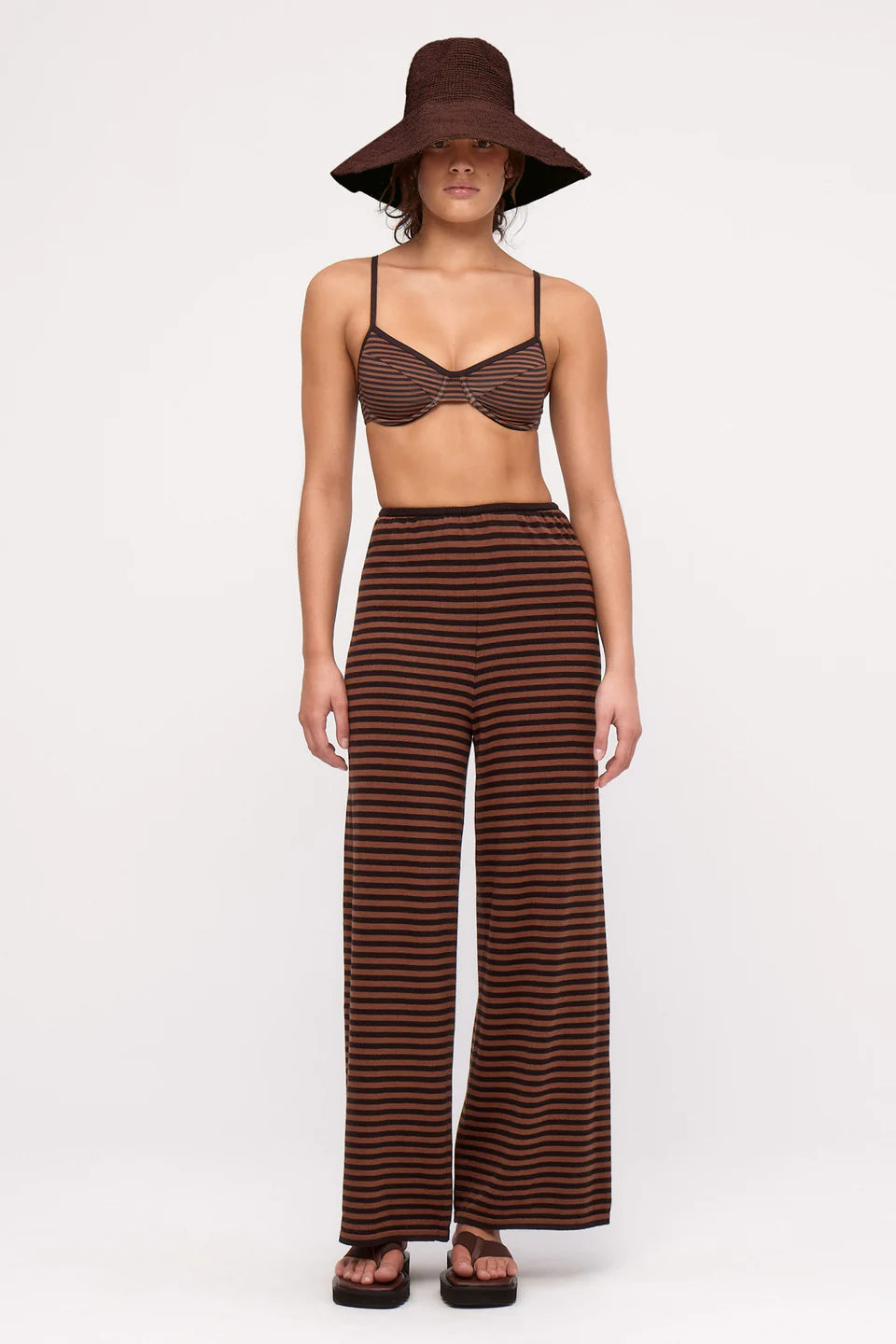 Knit Pant | Brown Stripe