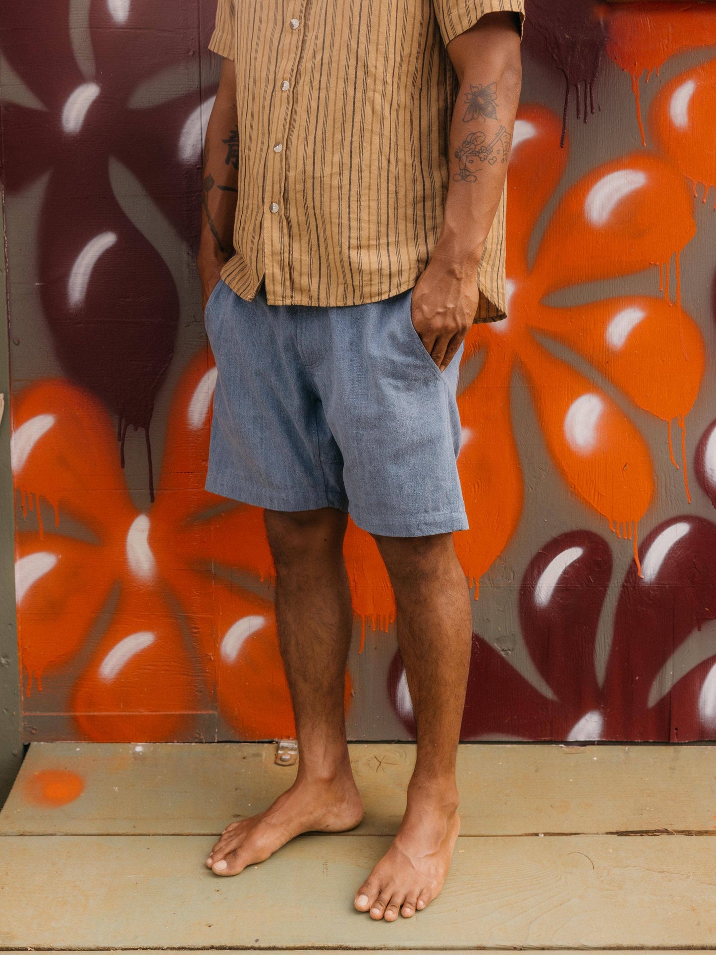 Pinnacle Shorts: Indigo Denim