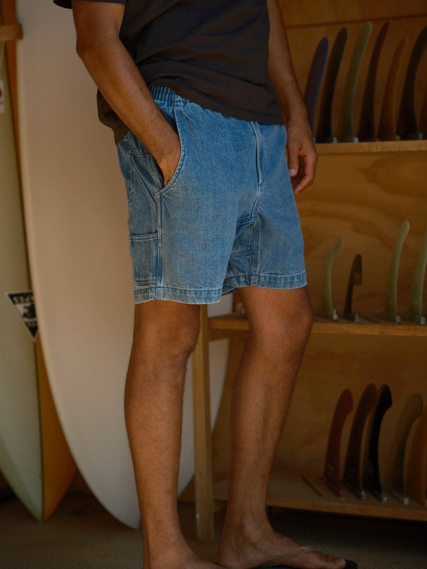 Mollusk - Pinnacle Shorts: Indigo Denim / XL