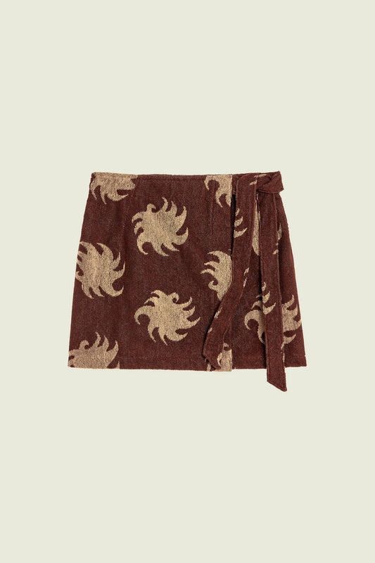 MOCHA EMBER COVE WRAP SKIRT