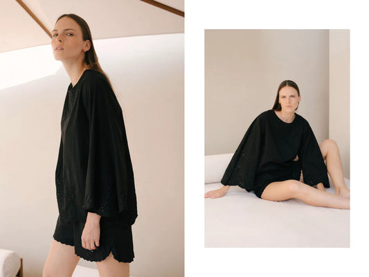 Dawn Embroidered Short | Black
