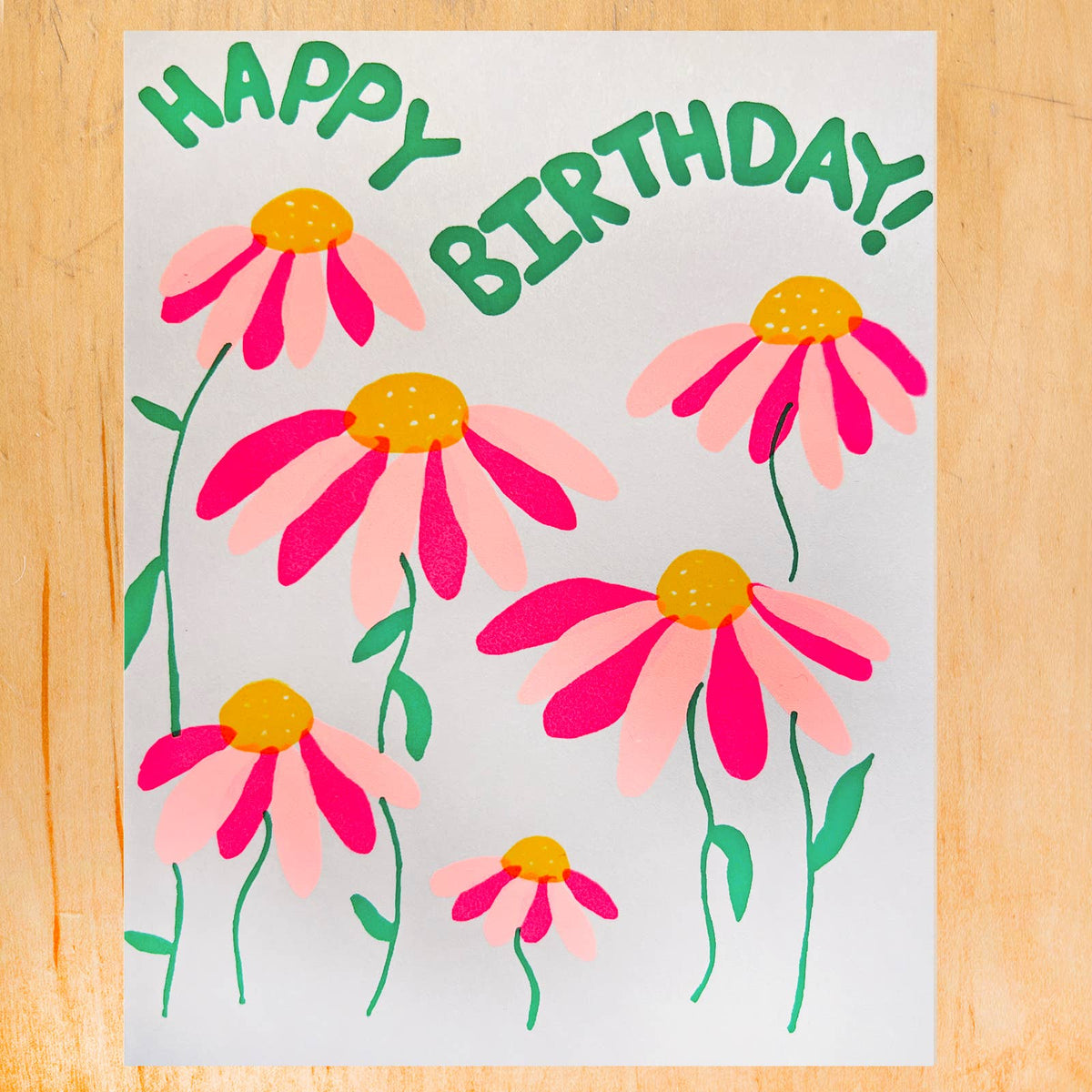 Alphabet Studios - DROOPY DAISIES BIRTHDAY GREETING CARD