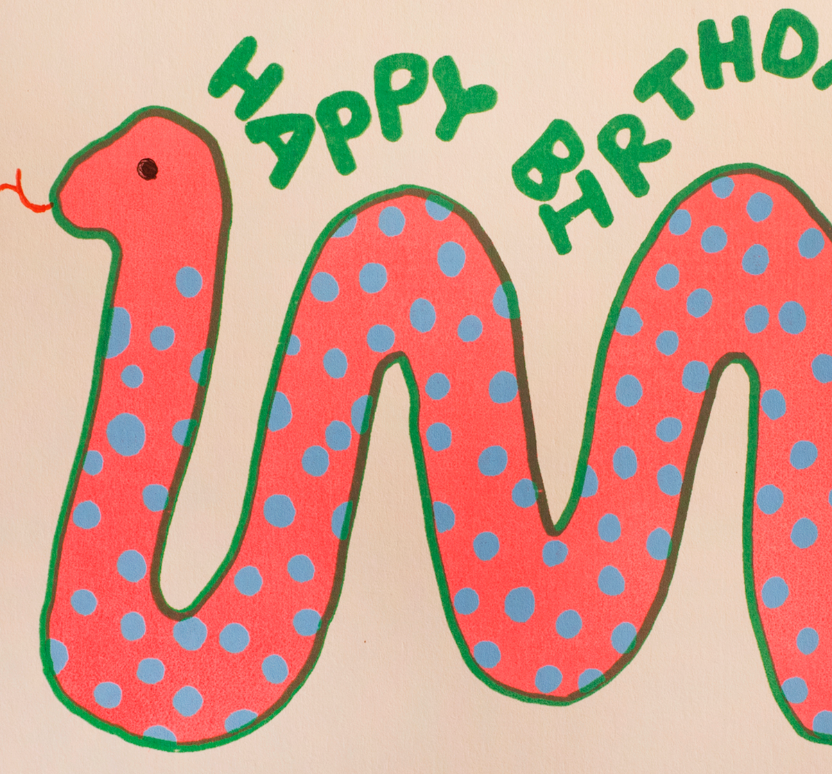 Alphabet Studios - HAPPY BIRTHDAY SNAKE GREETING CARD