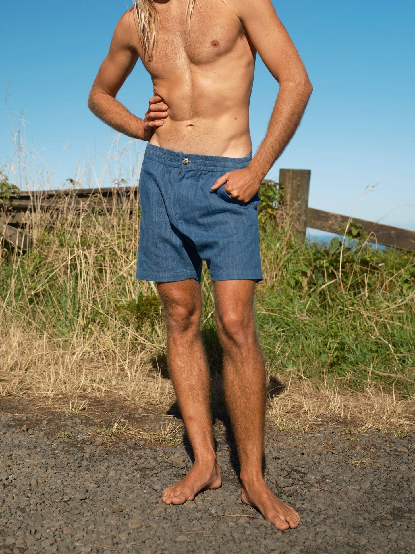 Pinnacle Shorts: Indigo Denim