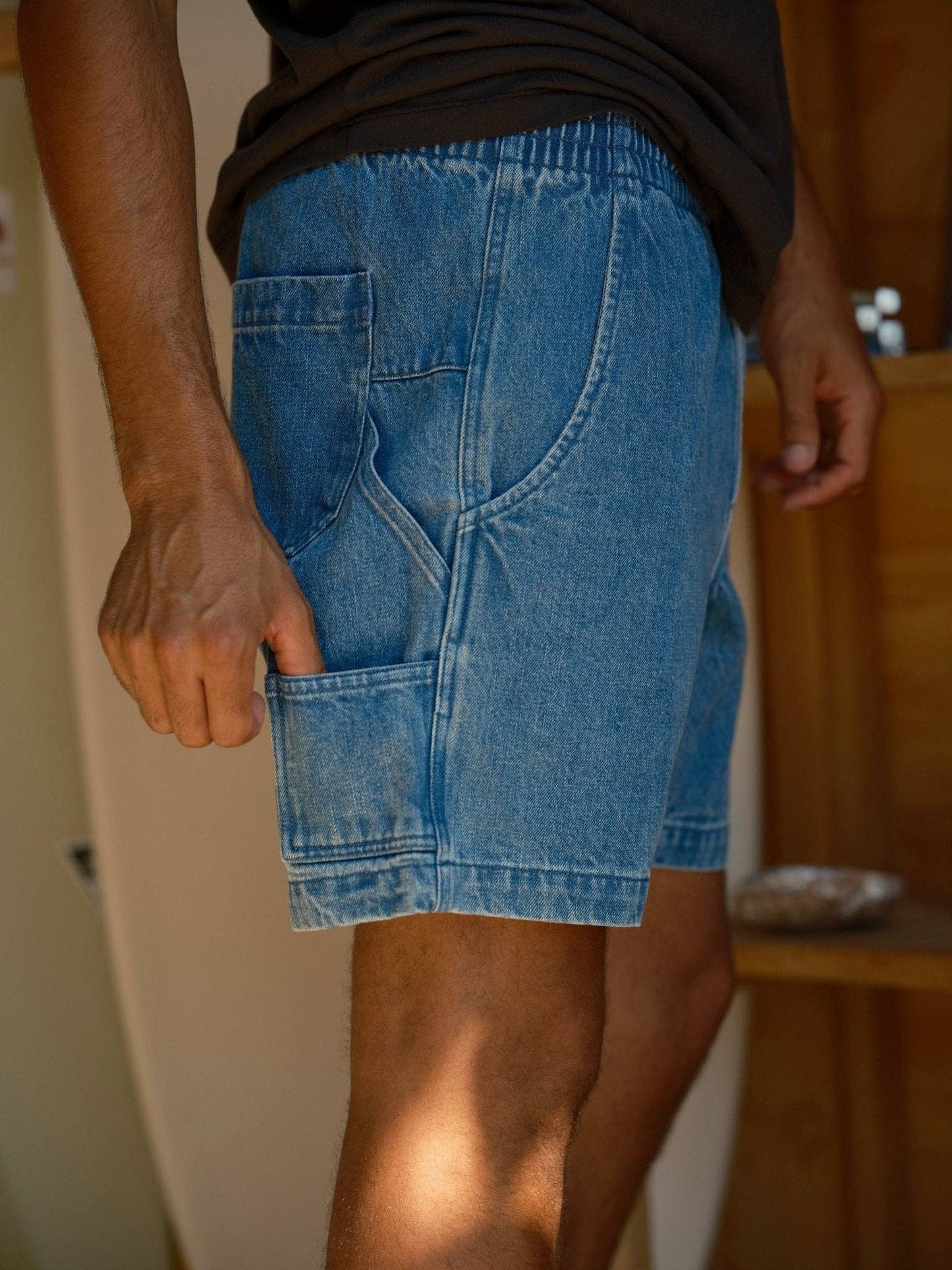 Pinnacle Shorts: Indigo Denim