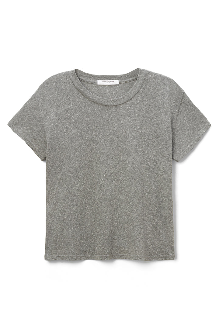 harley cotton boxy crewneck tee | Heather Grey