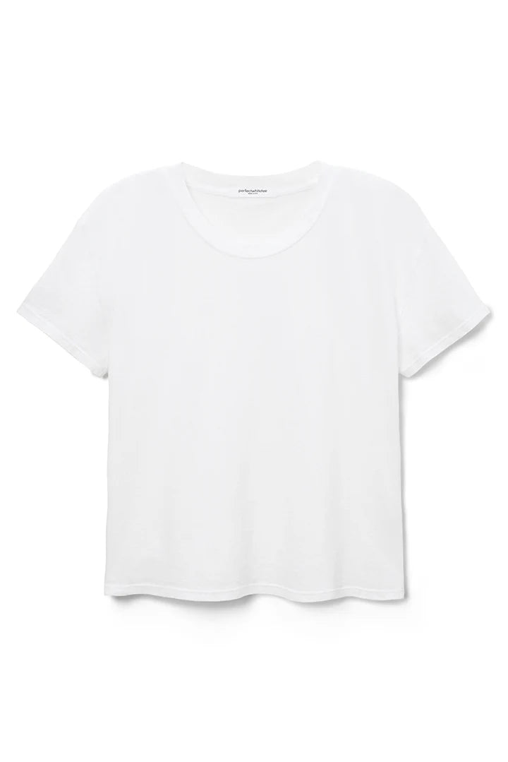 harley cotton boxy crewneck tee | White