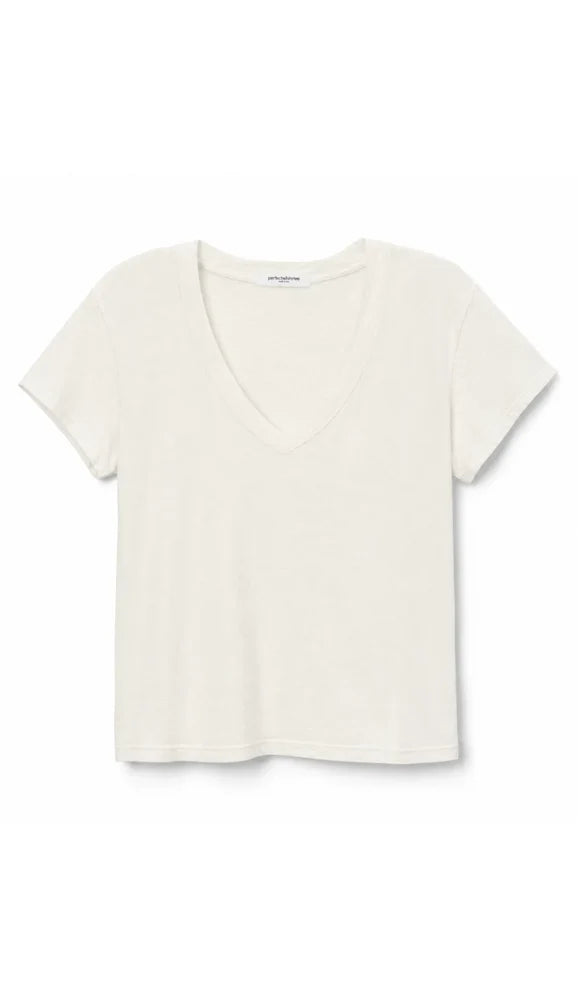 Hendrix cotton boxy crewneck tee | Bright Ivory