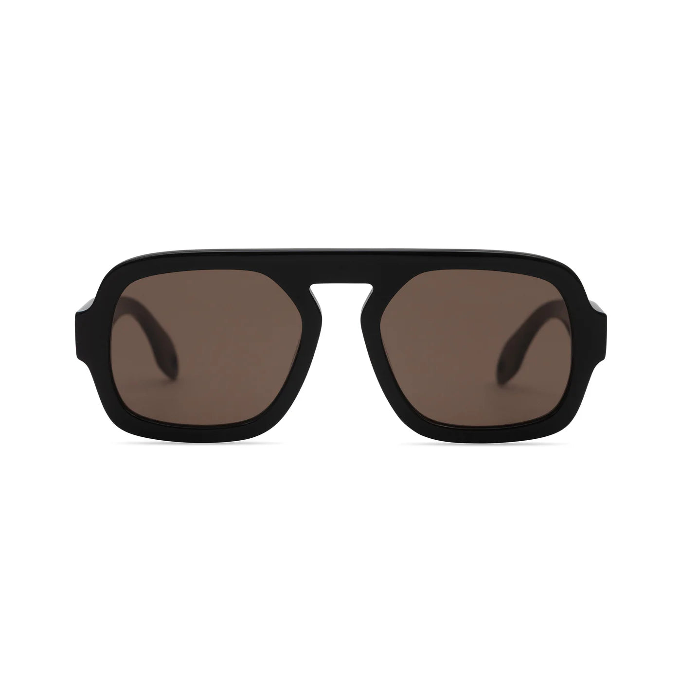 Jane in Gloss Black Dark Brown Lens