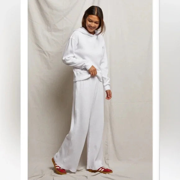 WAFFLE DRAWCORD PANT | WHITE