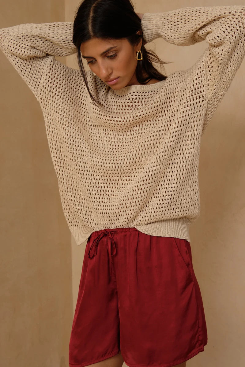 VALENTINA KNIT TOP - SAND