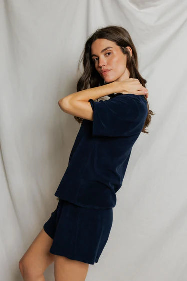 Summer- loop terry sweat shorts | Navy