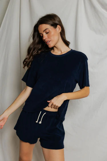 Summer- loop terry sweat shorts | Navy