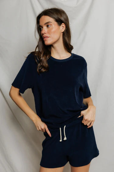 Summer- loop terry sweat shorts | Navy