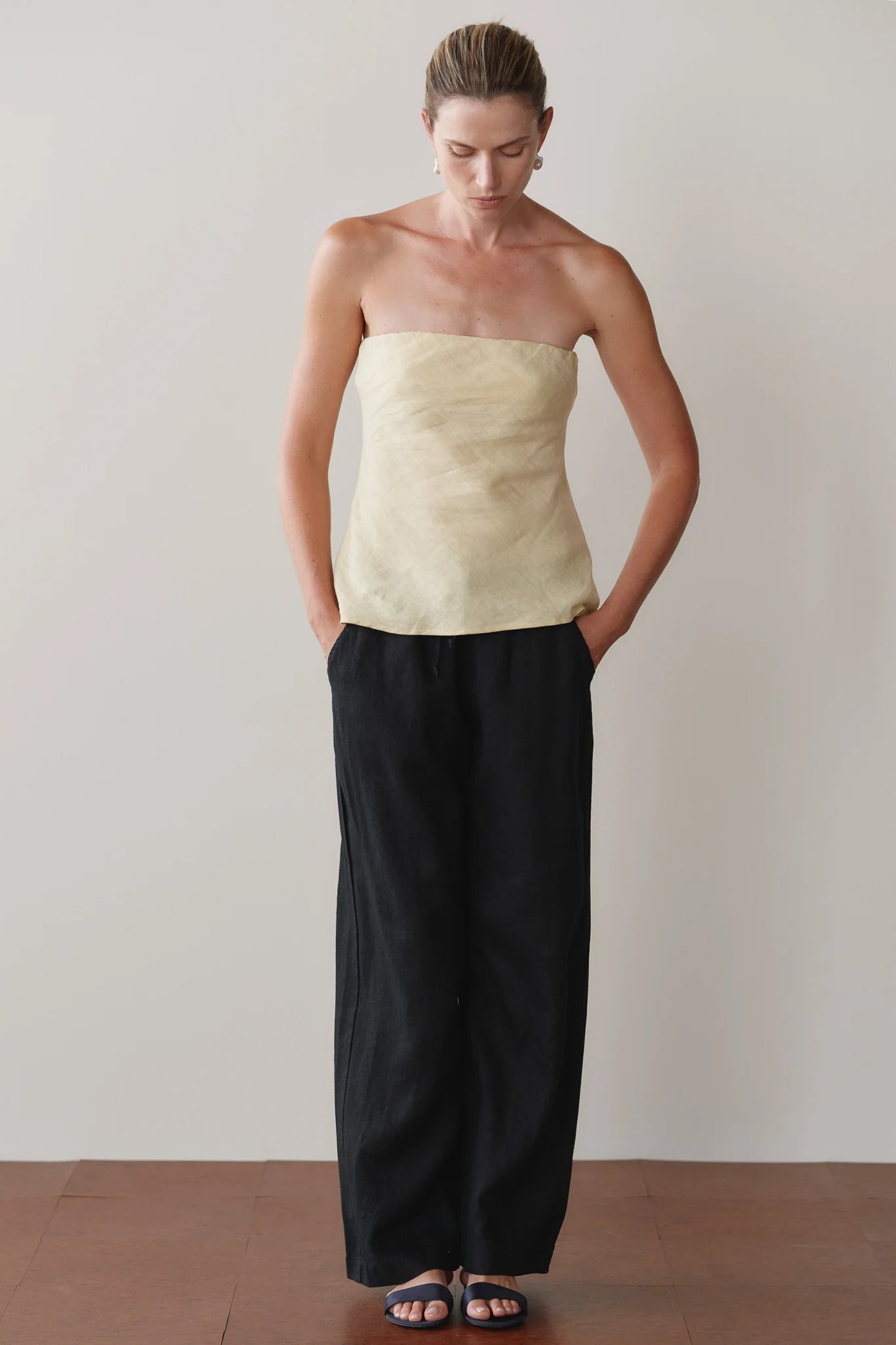 THE LINEN TUBE TOP | Butter Yellow